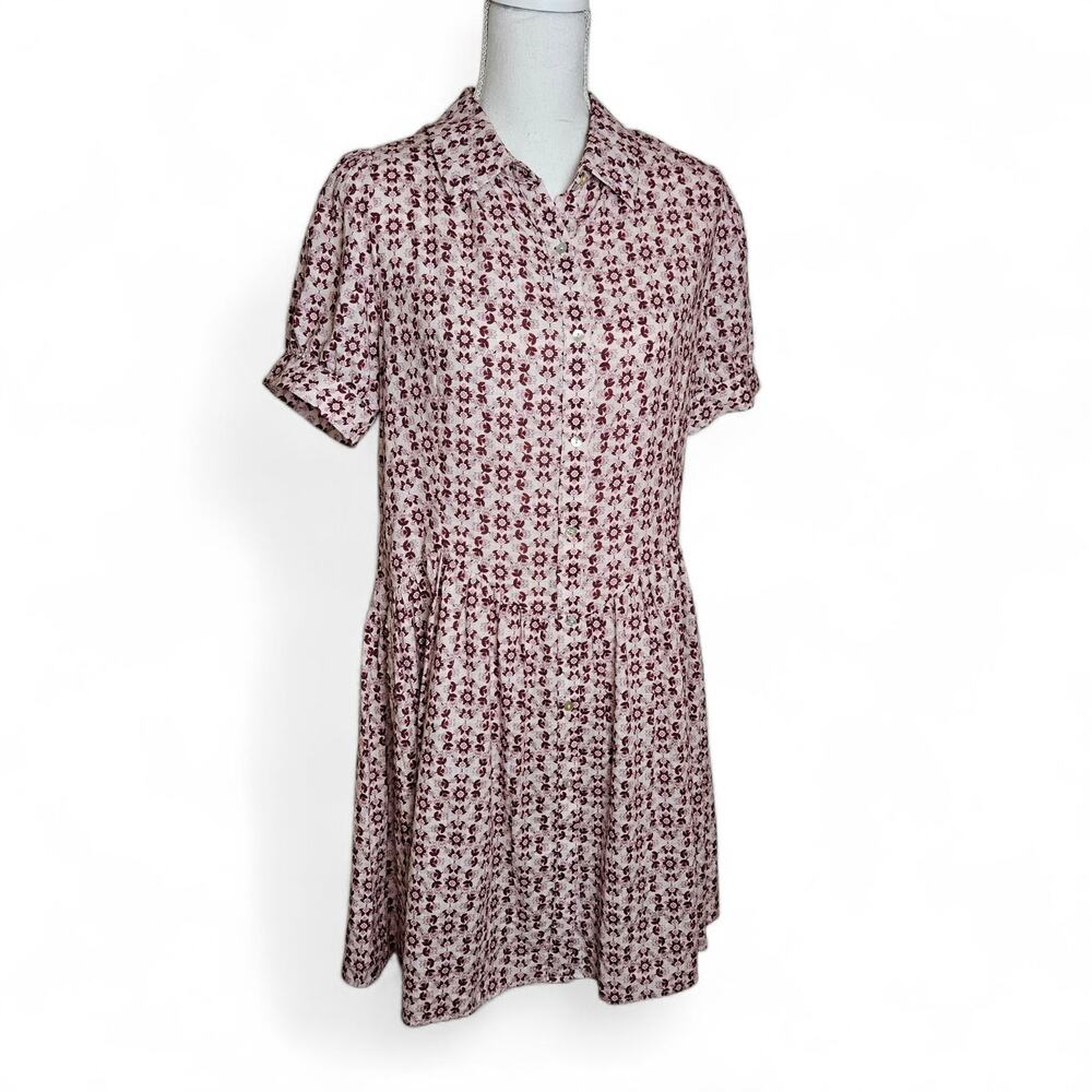 The Korner Womens Cotton Ditsy Floral Button-down Cottagecore Dress Size XL